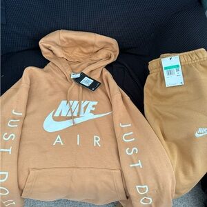 Nike Air Brown Hoodie and Joggers Set